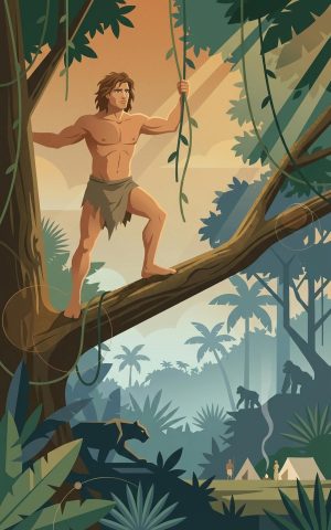 Kauhea Tarzan: Seikkailuromaani Afrikan aarniometsistä